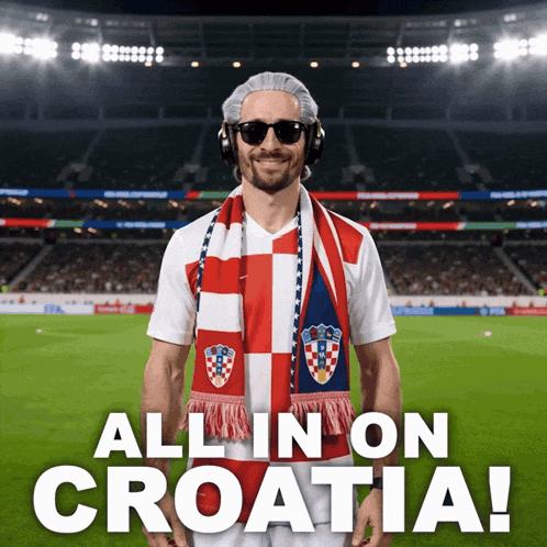 Man Headphones Scarf All In On Croatia GIF