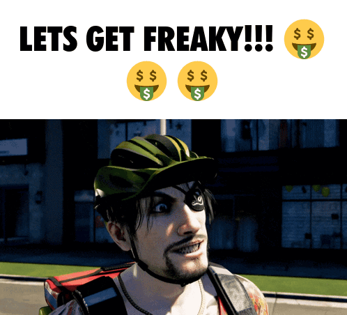 Man Helmet Backpack Says Lets Get Freaky