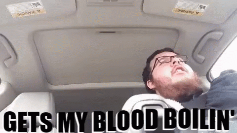 Man High Blood Pressure Blood Boiling GIF