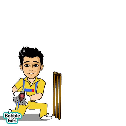 Man Hitting Cricket Ball Out