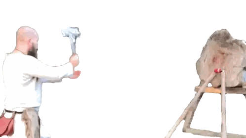 Man Hitting Sheep