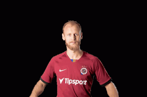Man Holding AC Sparta Praha Scarf