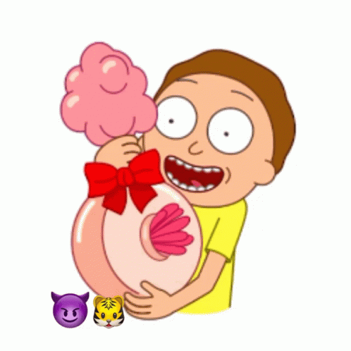 Man Holding Balloon with Cotton Candy