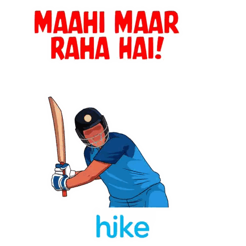 Man Holding Bat Mahi Maar R Ha Hai