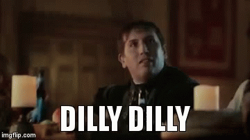 Man Holding Beer Saying Dilly Dilly