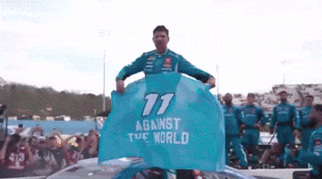 Man Holding Blue Flag 11 Against the World