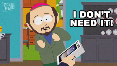 Man Holding Box Saying I Don't Need It GIF