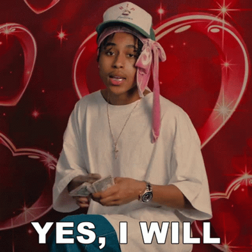Man Holding Bunch Of Money Saying Yes I Will GIF