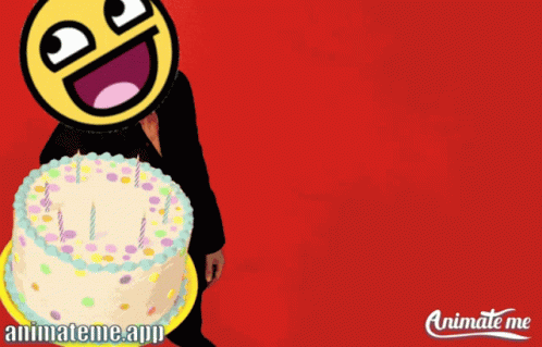 Man Holding Cake With Candles GIF