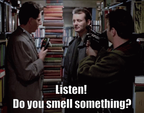 Man Holding Camera Asks Listen Do You Smell Something