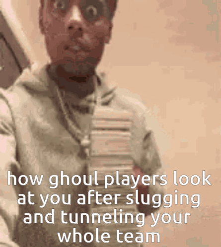 Man Holding Cards Saying How Ghouls Look After Tunneling