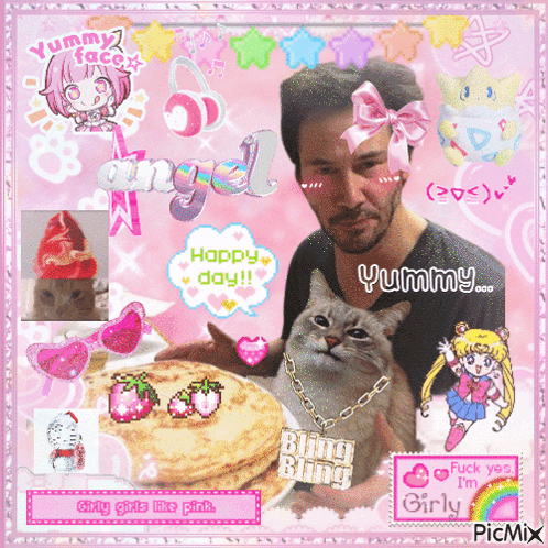 Man Holding Cat Yummy