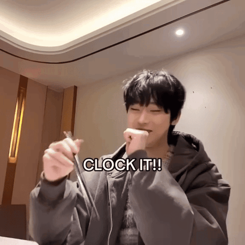 Man Holding Clock And Saying Clock It GIF