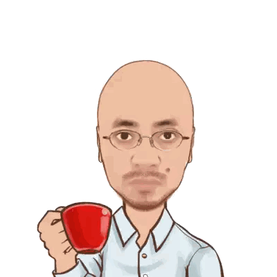 Man Holding Coffee Saying Good Morning