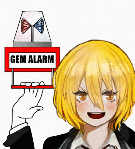 Man Holding Diamond Under Gem Detected Sign