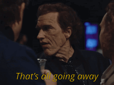 Man Holding Drink Saying It's Going Away GIF
