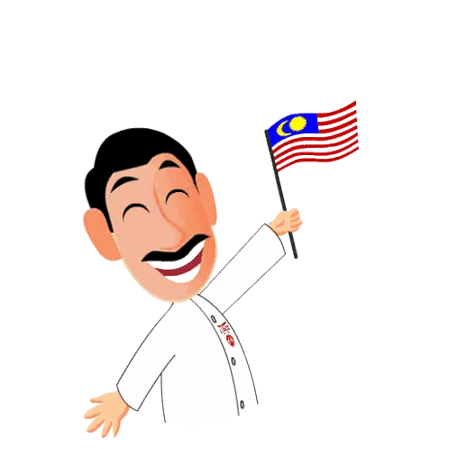 Man Holding Flag Pak Aji