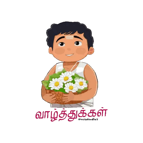 Man Holding Flower Basket Niradodies