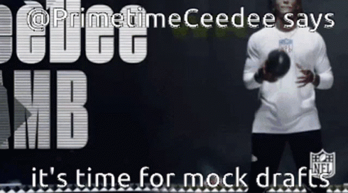 Man Holding Football in Front of Primetimeceedee Says Sign