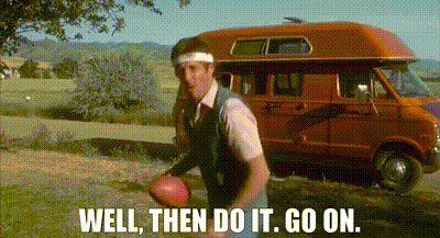 Man Holding Football Well Then Do It Go On