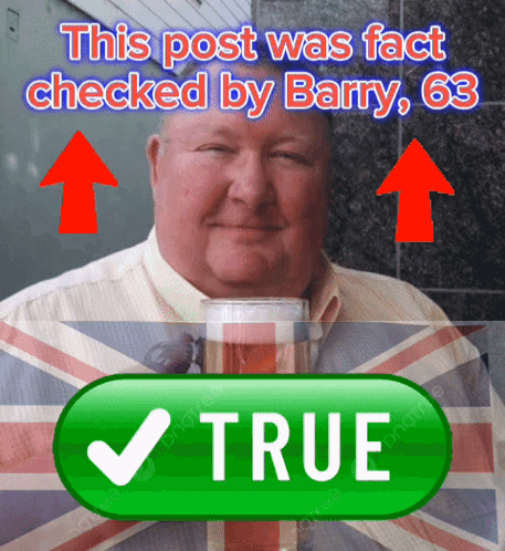 Man Holding Glass of Beer Next to Green True Button