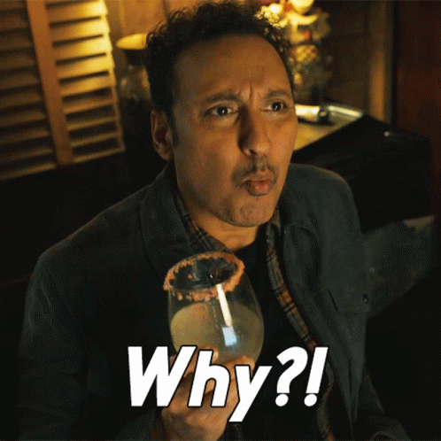 Man Holding Glass With Why