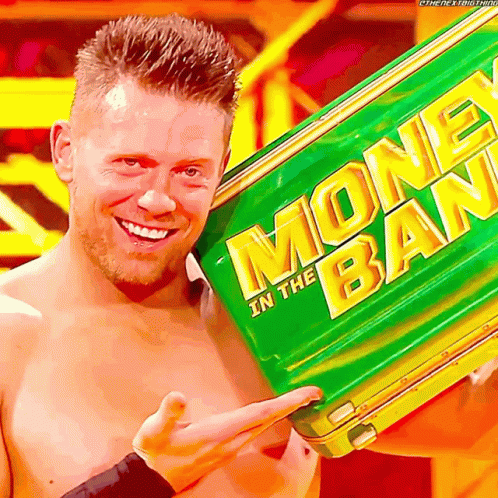 Man Holding Green Bank Case