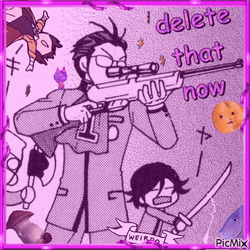 Man Holding Gun Delete That Now