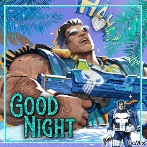 Man Holding Gun Good Night