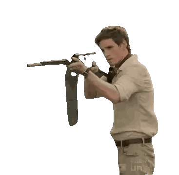 Man Holding Gun Made With Unscreent