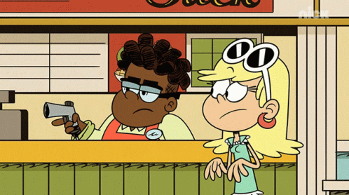 Man Holding Gun Next to Woman With Sunglasses