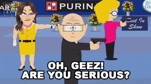 Man Holding Gun Saying Oh Geez Are You Serious GIF
