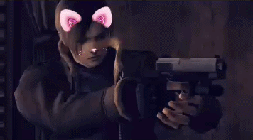 Man Holding Gun With Cat Ear