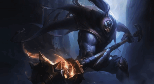Man Holding Hammer And Sword GIF