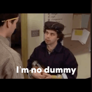 Man Holding Hammer Saying I'm No Dummy GIF