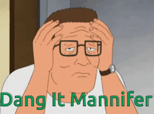 Man Holding Head Saying Dang It Mannifer GIF