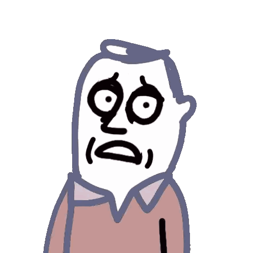 Man Holding Head with Go Face