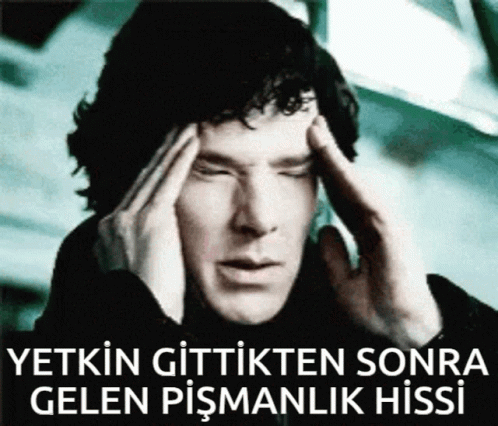 Man Holding Head With Yetkin Gittikten Sonra Gelen Pismanlik Hissi