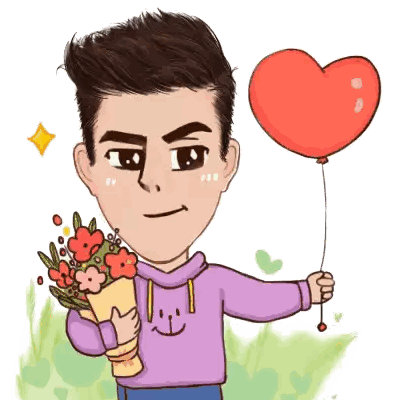 Man Holding Heart Balloon and Flowers