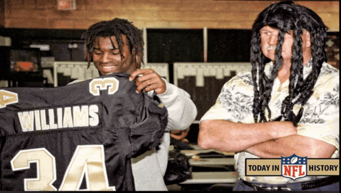 Man Holding Jersey Saying Williams 24