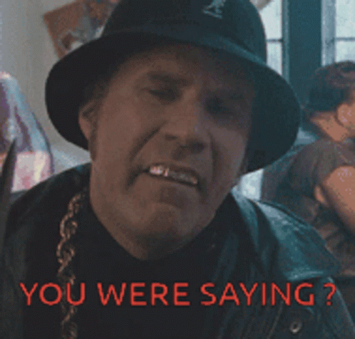 Man Holding Knife Saying You Were Saying