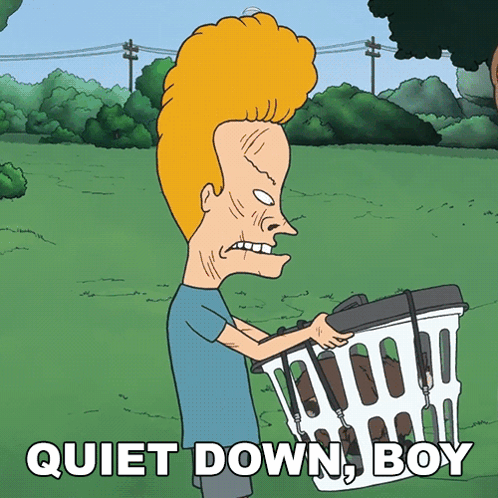 Man Holding Laundry Basket Quiet Down Boy