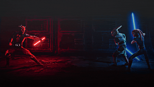 Man Holding Light Saber