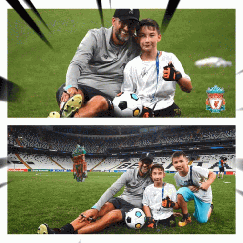 Man Holding Liverpool Soccer Ball