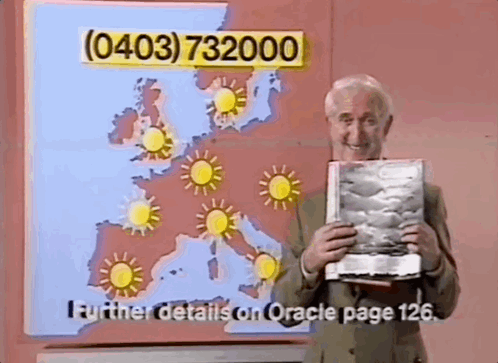 Man Holding Magazine In Front Of Map GIF