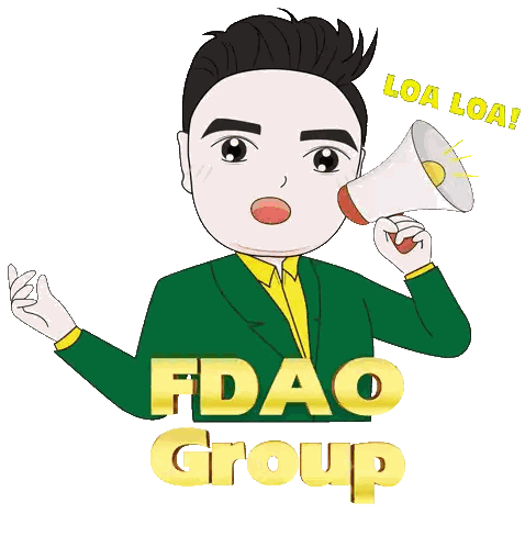 Man Holding Megaphone with FDAO Group