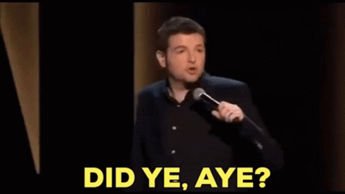 Man Holding Microphone Did Ye Aye? GIF