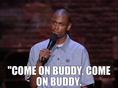 Man Holding Microphone Saying Come On Buddy