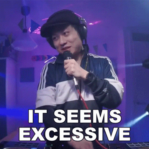 Man Holding Microphone Saying It Seems Excessive