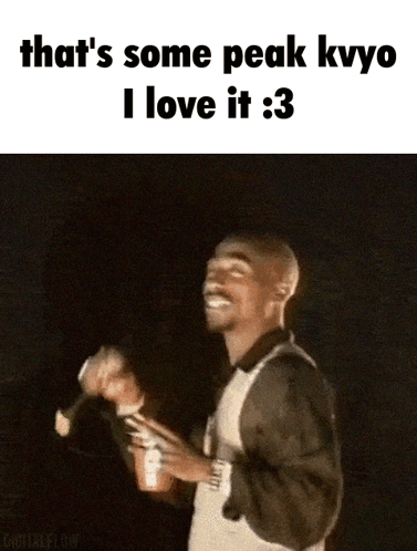 Man Holding Microphone Saying That's Some Peak Kvyo I Love It GIF